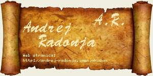 Andrej Radonja vizit kartica